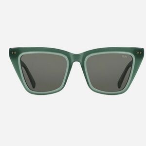 Castleton Green Cat-Eye Sunglasses with Bold Geometric Frame